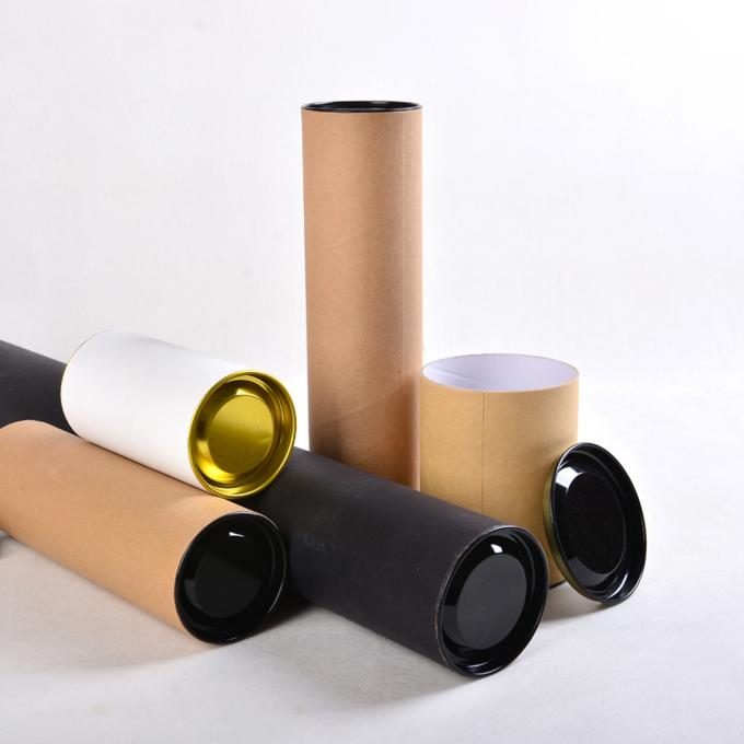 Airtight Cardboard Tube Containers , CMYK Custom Printed Paper Tubes 157gsm