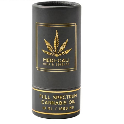 CBD Essential Oil Paper Tube Gold Stamping Print Cardboard Cylinder