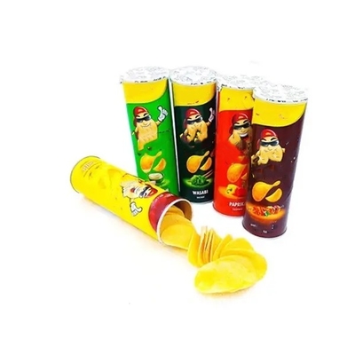 Custom Paper Tube Food Packaging Aluminum Foil Inline Potato-chip Snacks Container