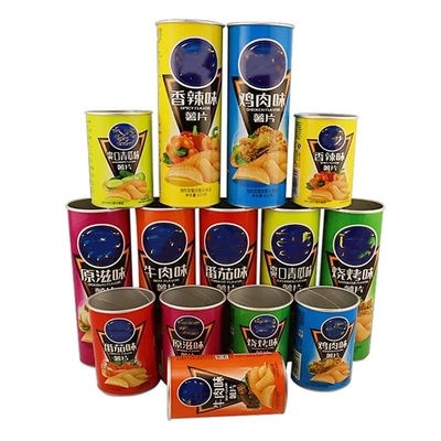 Custom Paper Tube Food Packaging Aluminum Foil Inline Potato-chip Snacks Container