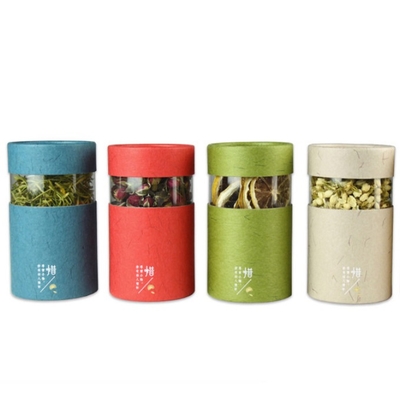 Recyclable Printed Packaging Paper Tube Round Paper Can Custom Size Tubes with Window