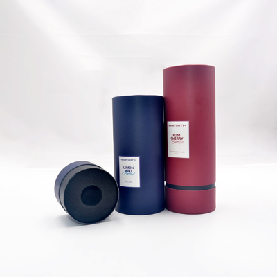 Printing Perfume Round Tube Box , Recyclable Cylinder Paper Tube For Cosmetics