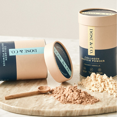 Food Grade Collagen Powder Paper Tube Canister Cardboard Packaging for Protein Powder