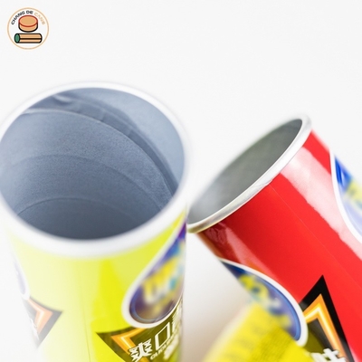 Custom Paper Tube Food Packaging Aluminum Foil Inline Potato-chip Snacks Container