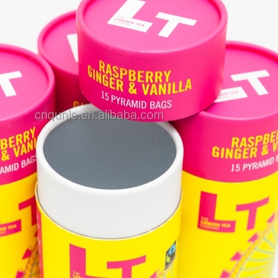Recyclable Paper Tube Tea Packaging 63mm Diameter Offset Printing