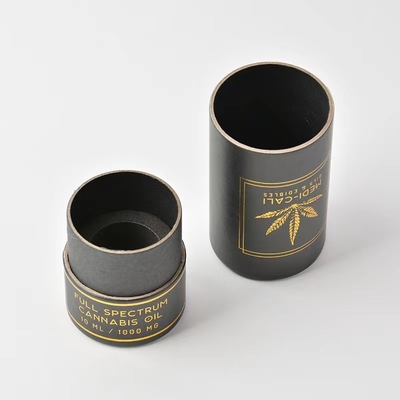 CBD Essential Oil Paper Tube Gold Stamping Print Cardboard Cylinder