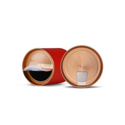 Air Tight Food Grade Cardboard Cylinder Peel Off Lid Coffee Tea Protein Powder Packaging Tube