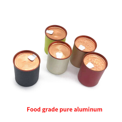 Air Tight Food Grade Cardboard Cylinder Peel Off Lid Coffee Tea Protein Powder Packaging Tube