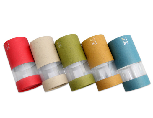 Recyclable Printed Packaging Paper Tube Round Paper Can Custom Size Tubes with Window